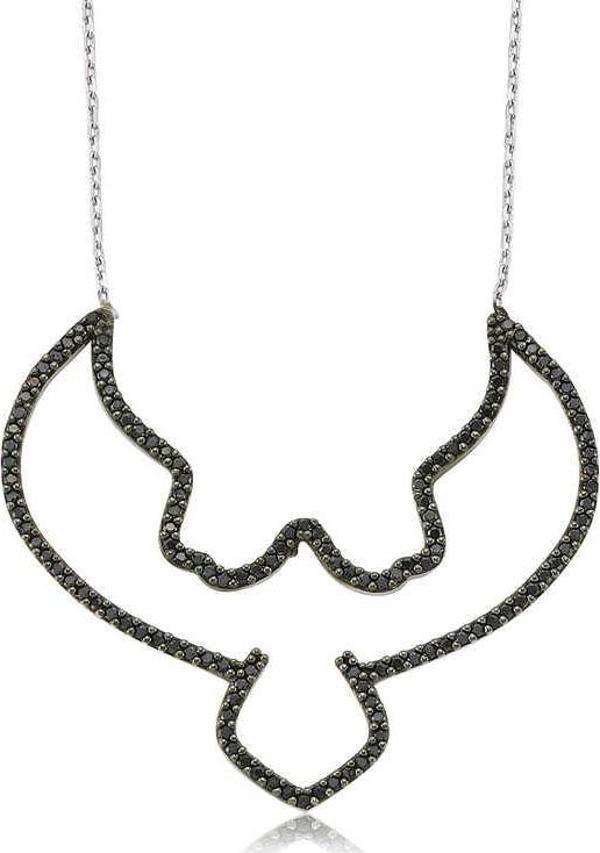 Gümüş Kara Kartal Bayan Kolye - Image 1