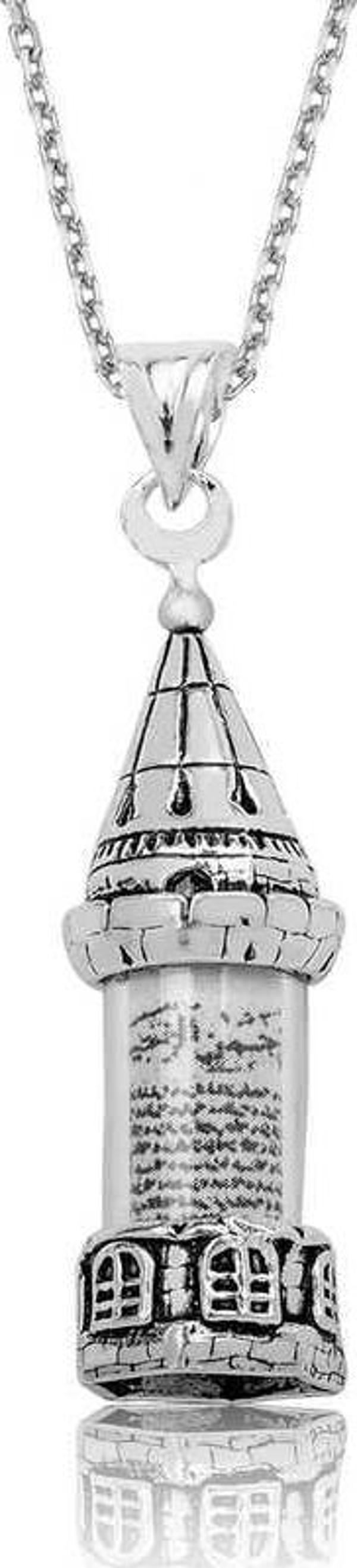 Gümüş Minareli Cevşen Bayan Kolye - Image 1