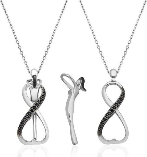 Gümüş Sonsuzluk Aşk Bayan Kolye - Image 1