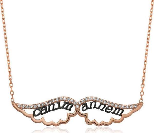 Gümüş Melek Canım Annem Bayan Kolye - Image 1