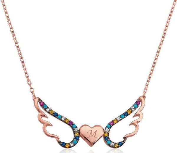 Gümüş Kanatlı Kalp Kolye - Image 1