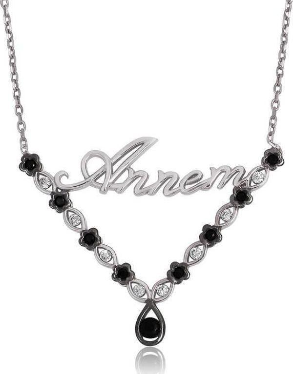 Gümüş Çiçek Annem Bayan Kolye - Image 1