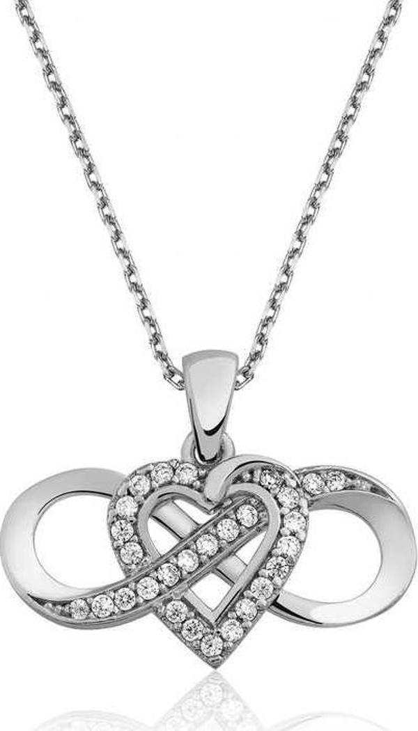 Gümüş Sonsuz Aşk Bayan Kolye - Image 1