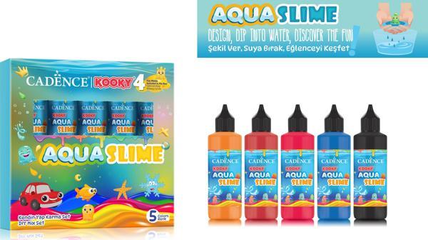 KOOKY AQUASLIME KENDİN YAP KARMA SET 5X90ML - Image 1