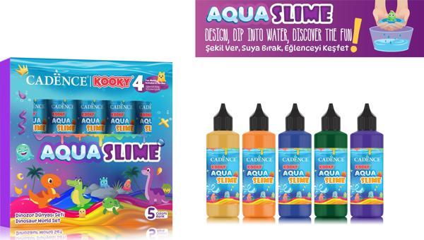 KOOKY AQUASLIME DİNAZOR DÜNYASI SETİ 5X90ML - Image 1