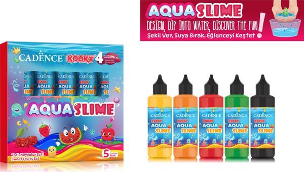 KOOKY AQUASLIME TATLI MEYVELER SETİ 5X90ML - Image 1