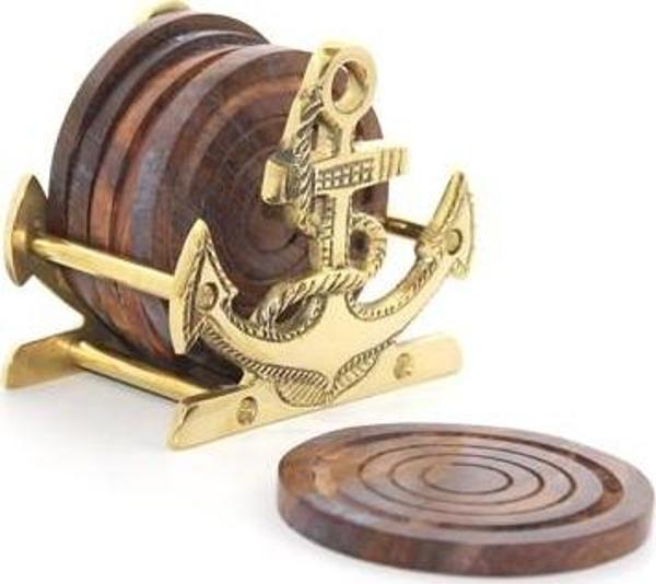 Büro Ev Ofis Misafir İkramı için Pirinç Çapalı Dizayn Bardak Altı Altlığı - Image 1