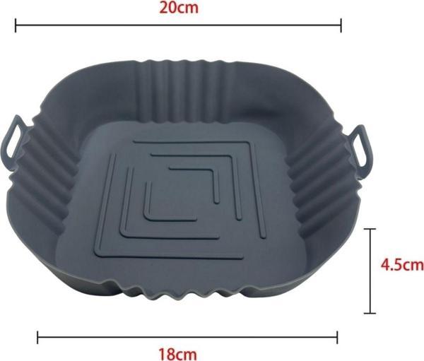 Büro Ev Ofis Mutfağı için 20CM Silikon Kare Fırın Fritöz Pişirme Matı - Image 1
