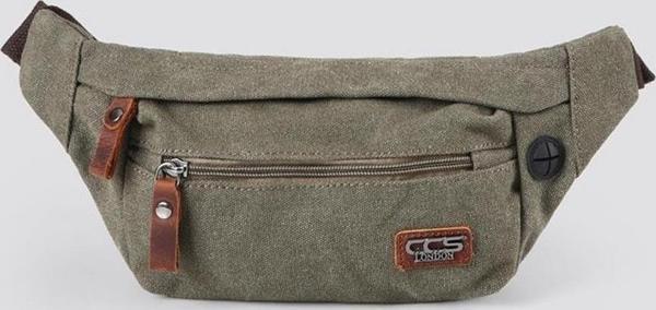 Ççs 31516 Sport Kanvas Bel Çantası Yeşil - Image 1