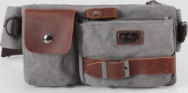 Ççs London 31459 Kanvas Bel Çantası Gri - Image 1