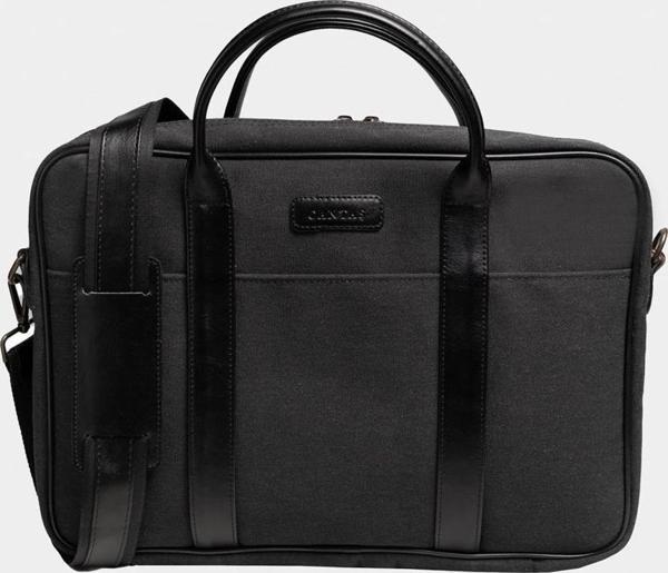 Retro Kanvas 40X29 Evrak ve Laptop Çantası 15 İnç Siyah - Image 1