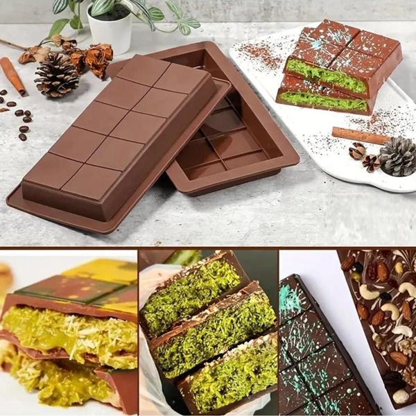 Büro Ev Ofis Mutfağı için Silikon Dubai Stil Büyük Tablet Çikolata Mum Kek Pasta Kalıbı - Image 1