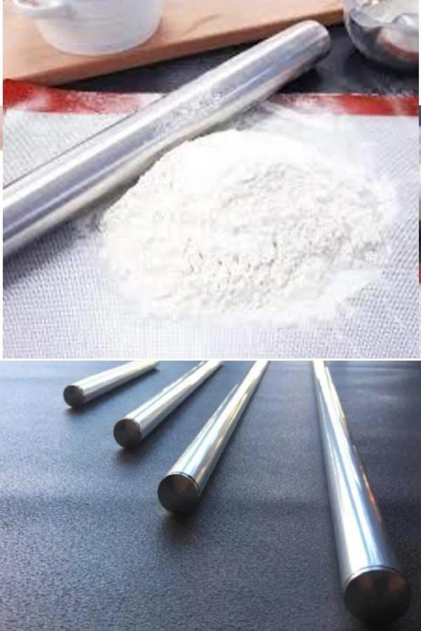 Büro Ev Ofis Mutfağı için Tekli 100CM Paslanmaz Oklava Hamur Yufka Açma Oklavası - Image 1