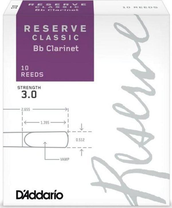 D\'Addario Woodwinds Reserve Classic DCT1030 Sib Klarnet Kamışı No:3 - Image 1