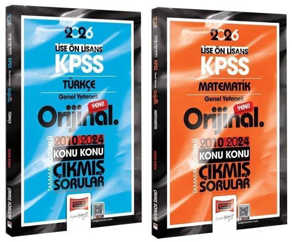 Yargı 2026 KPSS Lise Ortaöğretim Ön Lisans Türkçe+Matematik Orijinal Çıkmış Sorular 2010-2024 2 li Set Yargı Yayınları - Yargı Yayınları - Image 1