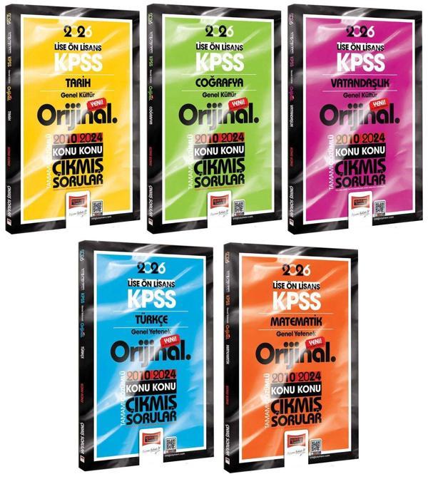 Yargı 2026 KPSS Lise Ortaöğretim Ön Lisans Orijinal Çıkmış Sorular 2010-2024 5 li Set Yargı Yayınları - Yargı Yayınları - Image 1