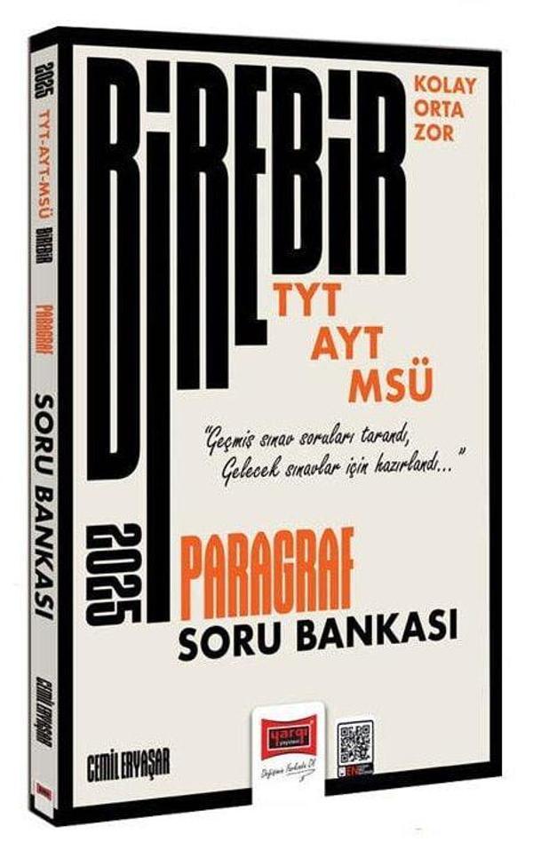 Yargı 2025 YKS TYT AYT MSÜ Paragraf Soru Bankası Birebir Serisi - Cemil Eryaşar Yargı Yayınları - Yargı Yayınları - Image 1