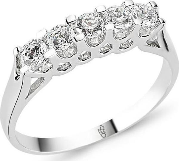 18 Ayar Altın 0.70 Ct Pırlanta Beştaş Yüzük RMY514 - Image 1