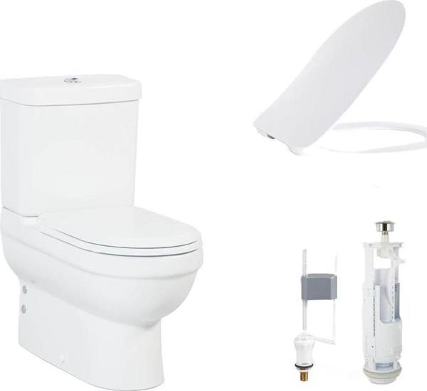Creavit Vitroya Duvara Sıfır Klozet + Rezervuar + VitrA İç Takım + Yavaş Kapanır Kapak Set - Image 1