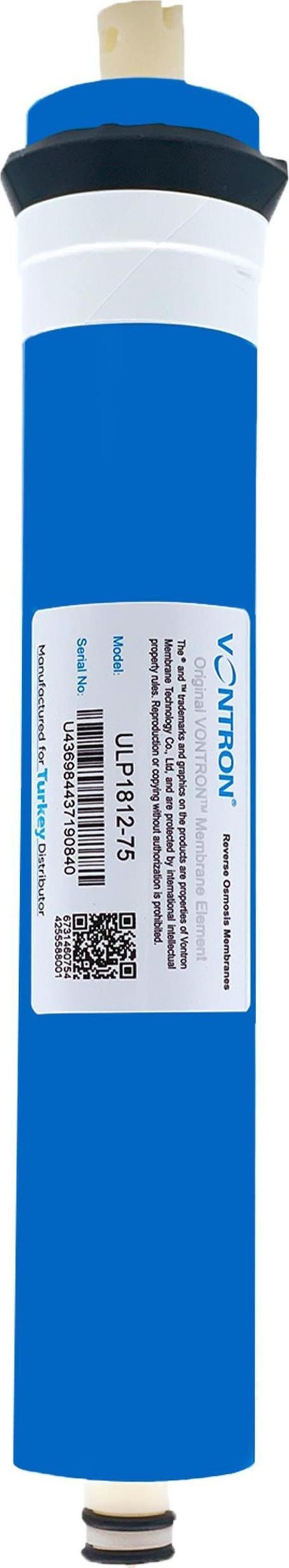 NSF ONAYLI SU ARITMA CİHAZI VONTRON MEMBRAN FİLTRE 75 GPD BARKOD | QR KOD - Image 1