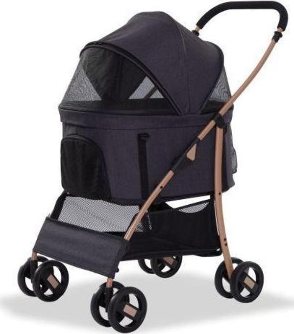 EuroDog Katlanabilir Köpek Arabası Siyah 64x50x98 cmcm - Image 1