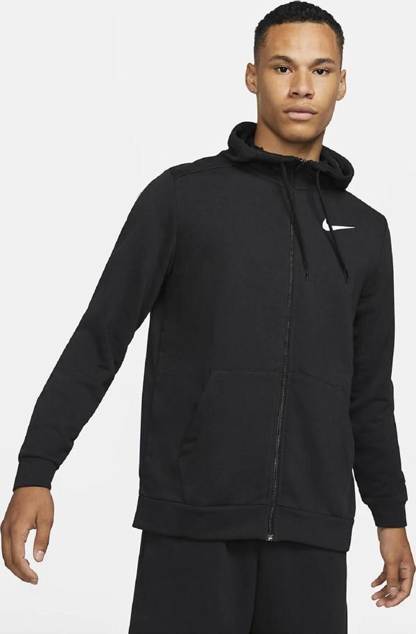 Nike Trainning Dri Fit Mens Full Zip Hoodie Kapüşonlu Fermuarlı Erkek Sweatshirt Siyah - Image 1