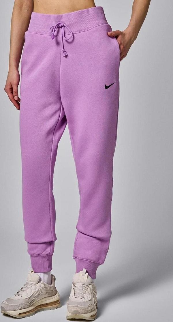 Nike Sportswear Phoenix Fleece Women Jogger Yüksek Belli Bol Kalıp Şardonlu Kadın Eşofman Altı Mor - Image 1