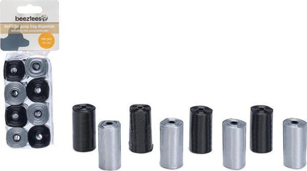 Beeztees Köpek Dışkı Toplama Poşeti, Siyah Gri, 8x20Adet - Image 1