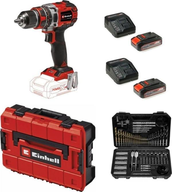 Einhell Tp-Cd 18/50 Li-I Bl Solo Akülü Vidalama + 2 x 2.5 Ah Akü ve 103 Parça Uç Seti (Çanta Dahil) - Image 1