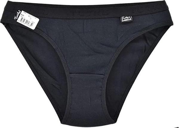 Tutku 12 'li Yazılı Bayan Bikini Külot Siyah - Image 1