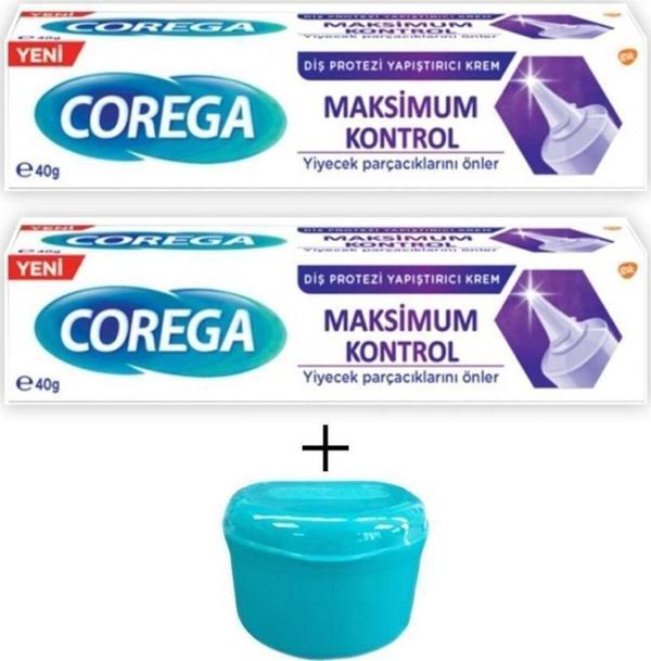 Maximum Kontrol Diş Protezi Yapıştırıcı Krem 40 Gr X 2 Adet + Protez Kabı - Image 1