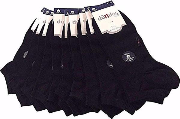 12 Adet Dündar Unisex Patik Dikişsiz Cotton Plus Çorap - Image 1