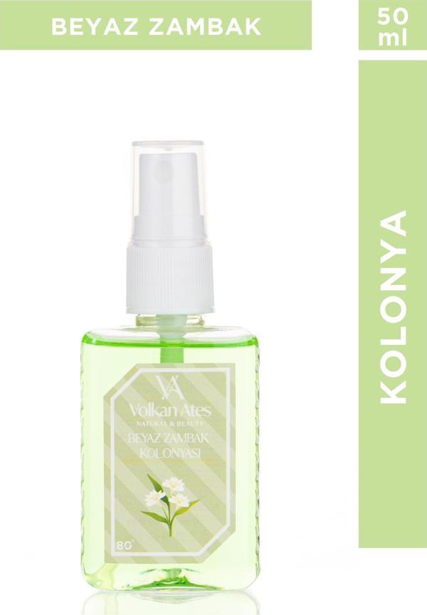 Volkan Ates Natural & Beauty Parfümlü Kolonya - Beyaz Zambak 50 ml - Image 1
