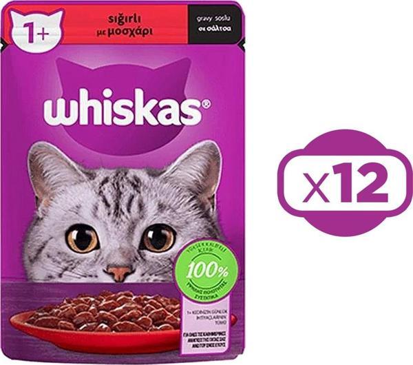 Whiskas Pouch Sığırlı Yetişkin Kedi Konservesi 85 gr X 12 Adet - Image 1