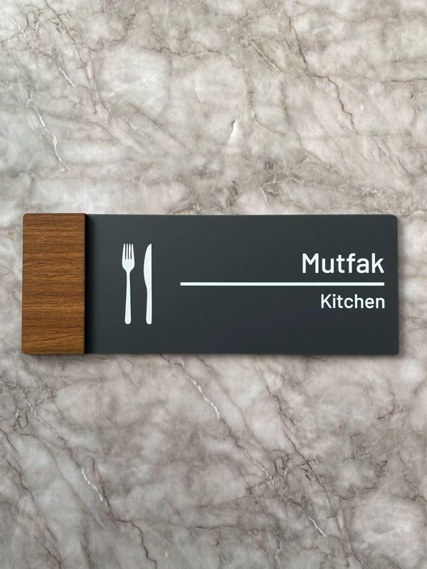 Wooden Serisi Mutfak Yönlendirme Levhası - Image 1