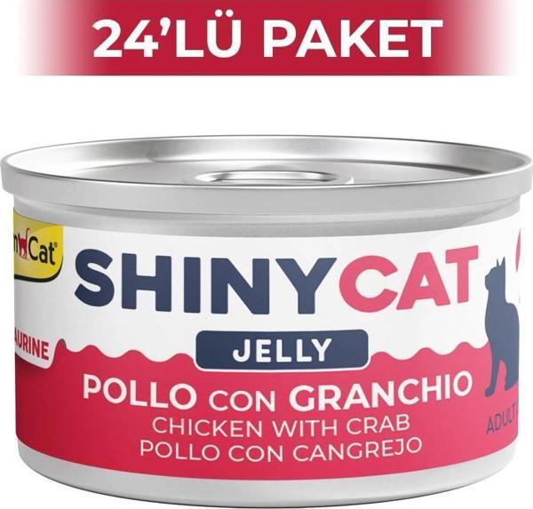 GimCat Shinycat Jöle İçinde Tavuklu ve Yengeçli Kedi Konservesi 70 gr 24 Adet - Image 1