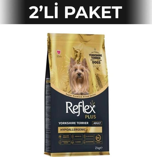 Reflex Plus Yorkshire Terrier Hypoallergenic Tavuklu Yetişkin Köpek Maması 2 kg 2 Adet - Image 1