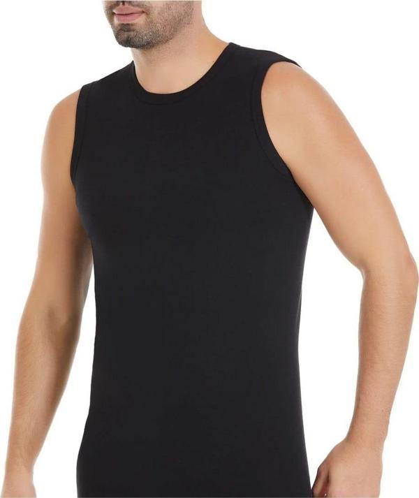 YILDIZ 11 ERKEK RİBANA SIFIR KOL BİSİKLET YAKA ATLET TEKLİ  - Image 1