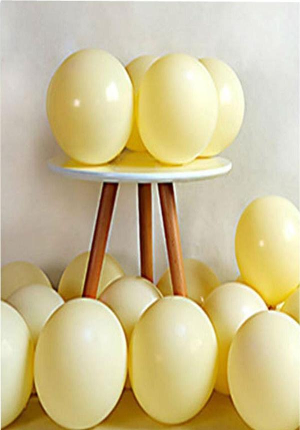 Makaron Balon 12" inç SARI   Renk 10 Adet - Image 1