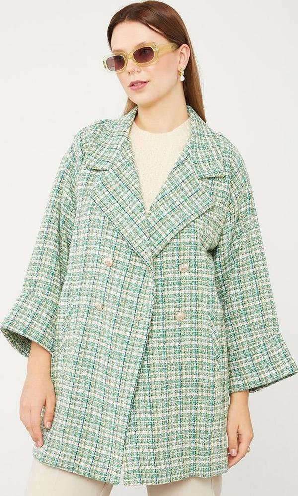 Benetton Double Kol Ekose Desen Ceket - Image 1