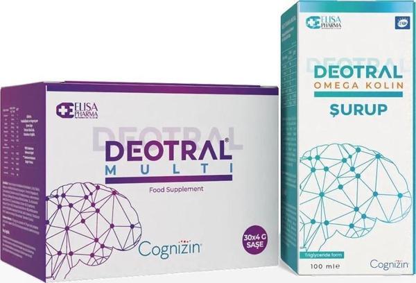 Deotral Omega Kolin Şurup 100 ml & Deotral Multi 30 Saşe, Takviye Edici Gıda - Image 1