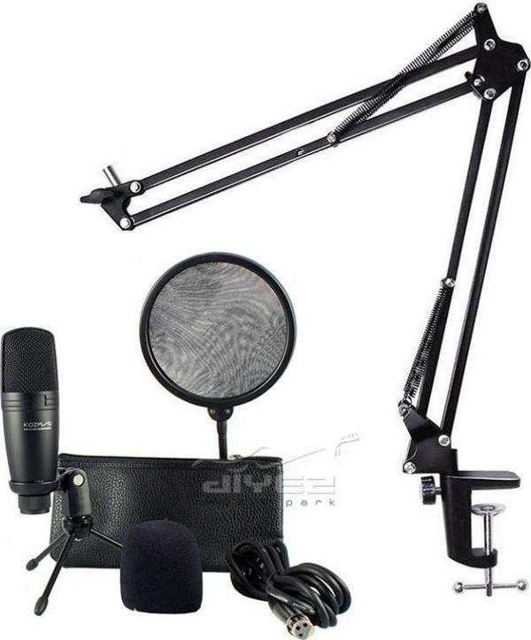 Kozmos KCP-3 Pro Aksesuarlı Condenser Stüdyo Mikrofonu - Image 1