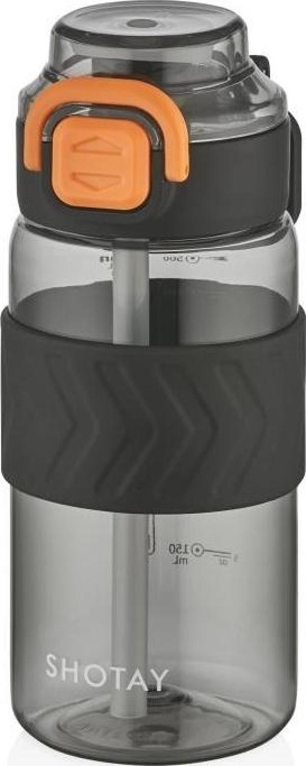 Shotay ST-7237 600ml Siyah Pipetli Tritan Matara - Image 1