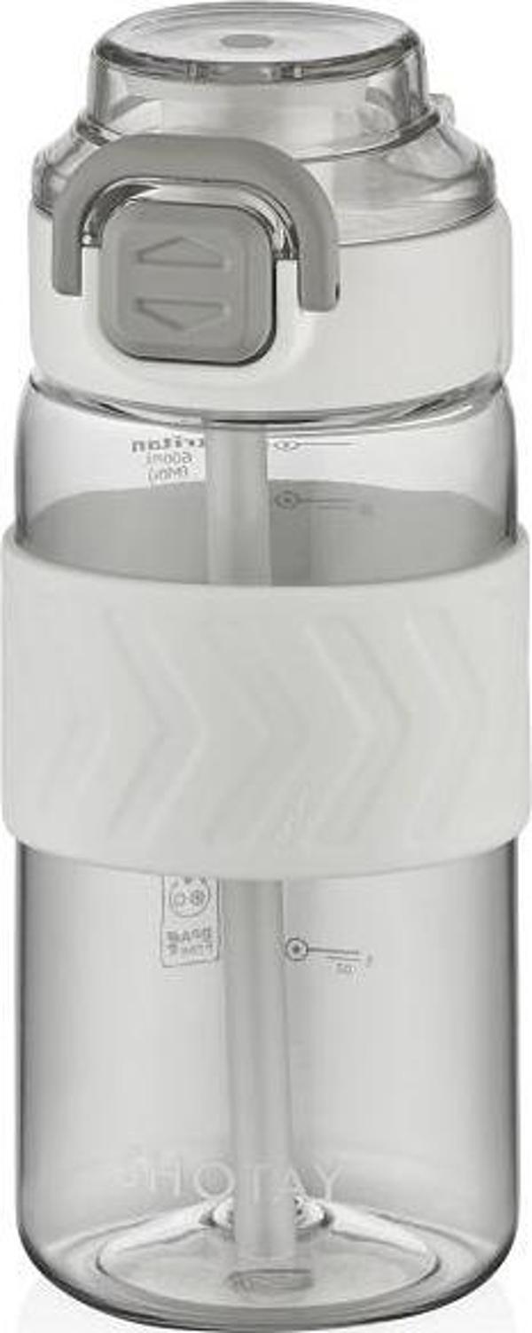 Shotay ST-7237 600ml Beyaz Pipetli Tritan Matara - Image 1