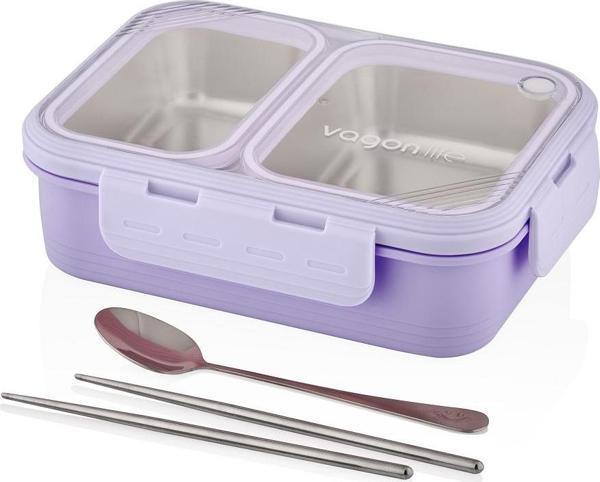 Vagonlife VGN7096 700ml Mor Çelik Saklama Kabı - Image 1