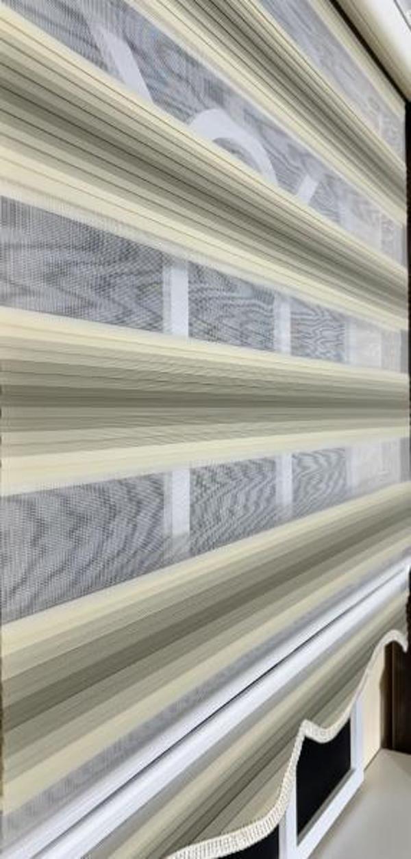 Zebra Stor Plise Krem Renk Geçişli Etek Dilimli ST129 - Image 1