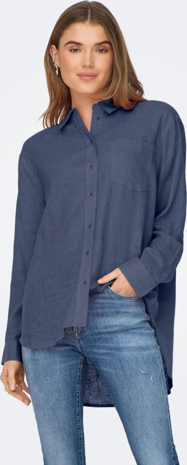 ONLTOKYO LIFE L/S LIN BL SHIRT PNT NOOS KOYU MAVİ - Image 1