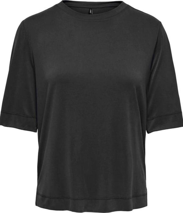 ONLHANNAH S/S O-NECK TOP JRS SİYAH - Image 1