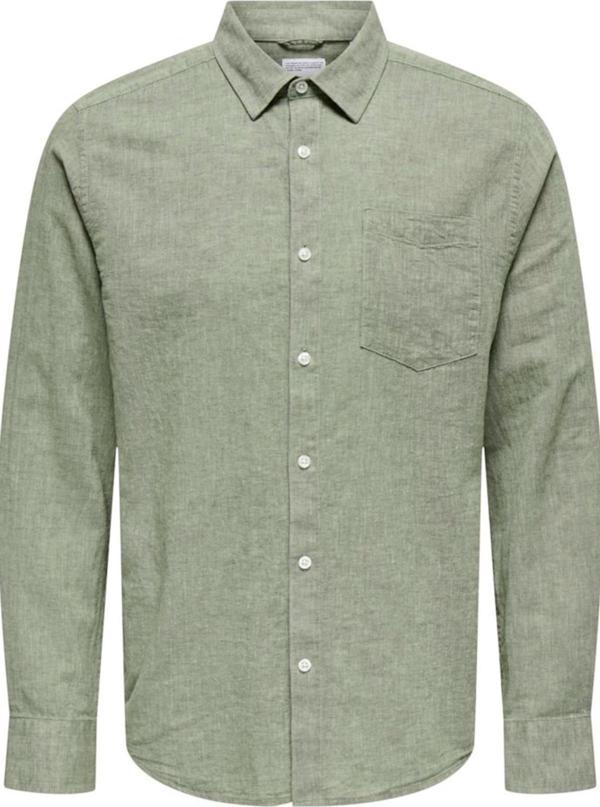 ONSCAIDEN LIFE REG LS 1 PKT SHIRT NOOS YEŞİL - Image 1