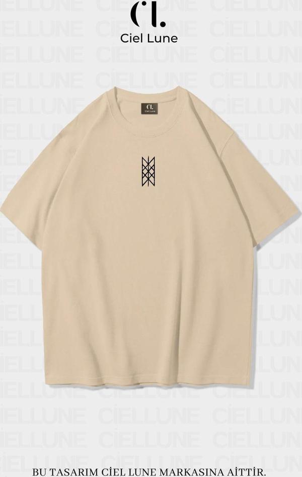 Nevermınd Unisex Kadın Erkek Wyrd Baskılı Özel Tasarım Oversize T-Shirt - Image 1